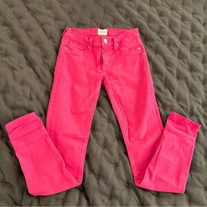 Hot pink Hudson skinny jeans mid low rise 24